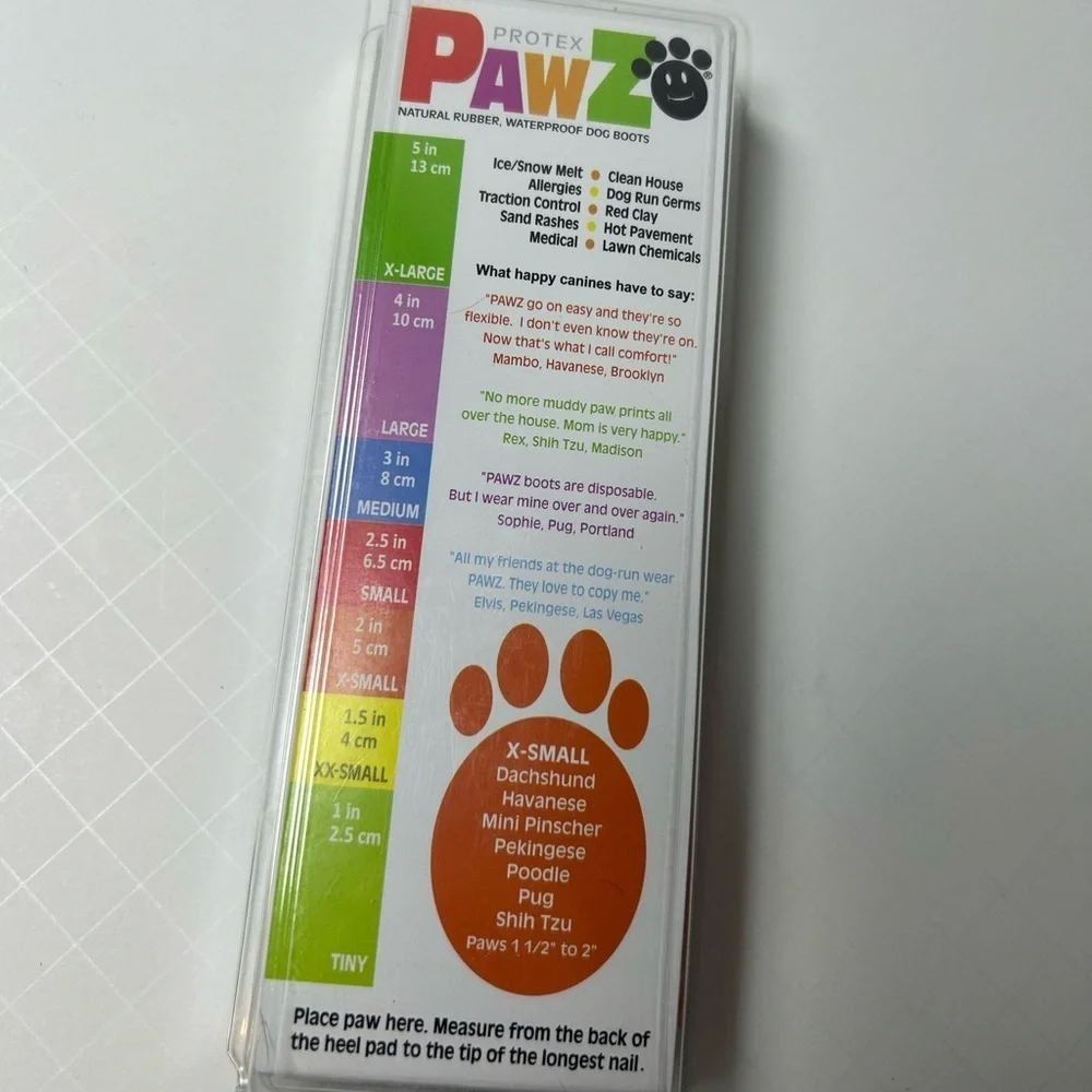 Protex Pawz Rubber Dog Boots X Small Orange 12 per pack
